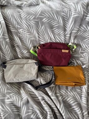 Bellroy Burgundy, Mustard & Cream Crossbody Set  ;
